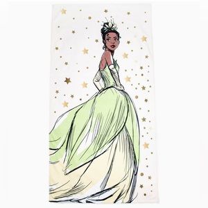 Disney Tiana Princess & the Frog Soft Beach Towel 34"x64” 100% Cotton Jay Franco